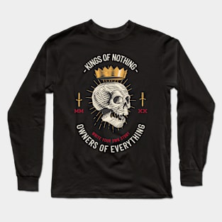 King Of Nothing Skull Crown Urban wear Long Sleeve T-Shirt